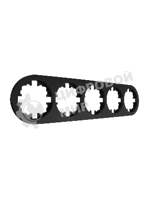 Рамка 5-м OSEN горизонт. круглая черный бархат LEZARD 744-4200-150