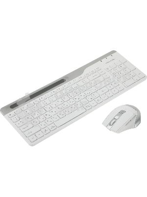 Комплект клавиатура+мышь A4Tech FStyler FB2535C беспроводной, USB + Bluetooth, 2000 DPI, белый