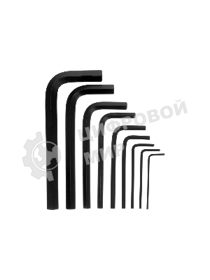 Набор ключей имбусовых Matrix 11222 hex 2.0–12мм crv 9 шт, оксидированные