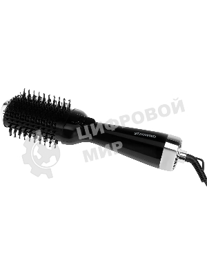 Фен-щётка Starwind SHB 7760 черный/серебристый, 1200 Вт, ионизация