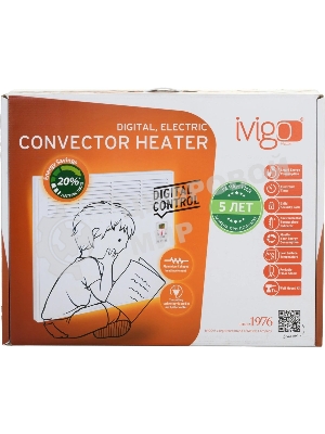 Конвектор электрический ivigo ЕPK E EPK4550E05, 500Вт, с терморегулятором, белый