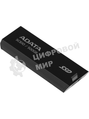 Внешний SSD ADATA SC610, 500Gb, USB Type-A, R/W 550/500 Mb/s черный
