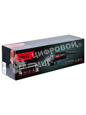 Угловая шлифовальная машина Deli DE-JM230-2E (2400Вт, 230мм, 6400об/мин, картон)