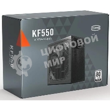 Блок питания PCCOOLER, 550W 80+ белый (ATX, ATX 2.4, Non-modular, 1x24(20+4)pin 550мм, 1xCPU*2 8(4+4)pin 610+150мм, 1xPCIe*2 8(6+2)pin 510+150мм, 2xSATA*3+MOLEX4pin*1 450+150+150+150мм, Active, 120x120мм, 140x150x86мм, APFC, OVP, SCP, OPP (140-160%, 2ms delay))