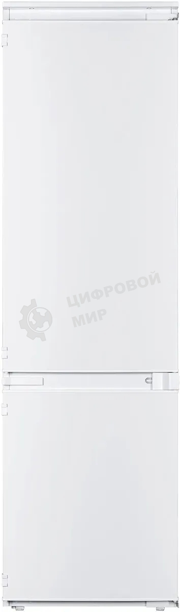Встраиваемый холодильник Zigmund & Shtain BR 18 X белый двухкамерный 195/75 л морозилка снизу, размораживание ручное