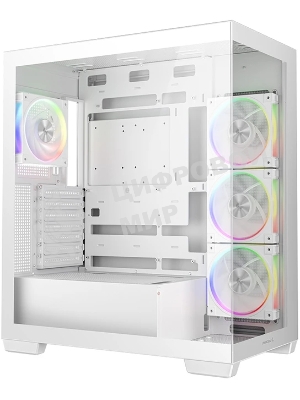 Компьютерный корпус Deepcool CG580 4F V2 WH без БП, боковое окно (панорама), 4x120мм ARGb PWM вентилятора, белый, ATX (R-CG580-WHADA4-G-2)