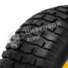 Колесо пневматическое Denzel 15/6.00-6, D 370 мм, подш. внут. диам. 16 мм, длина оси 100 мм