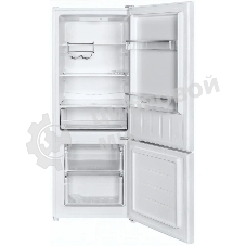 Холодильник Maunfeld MFF144SFW белый глянц. двухкамерный 154/52л морозилка снизу, ручная разморозка