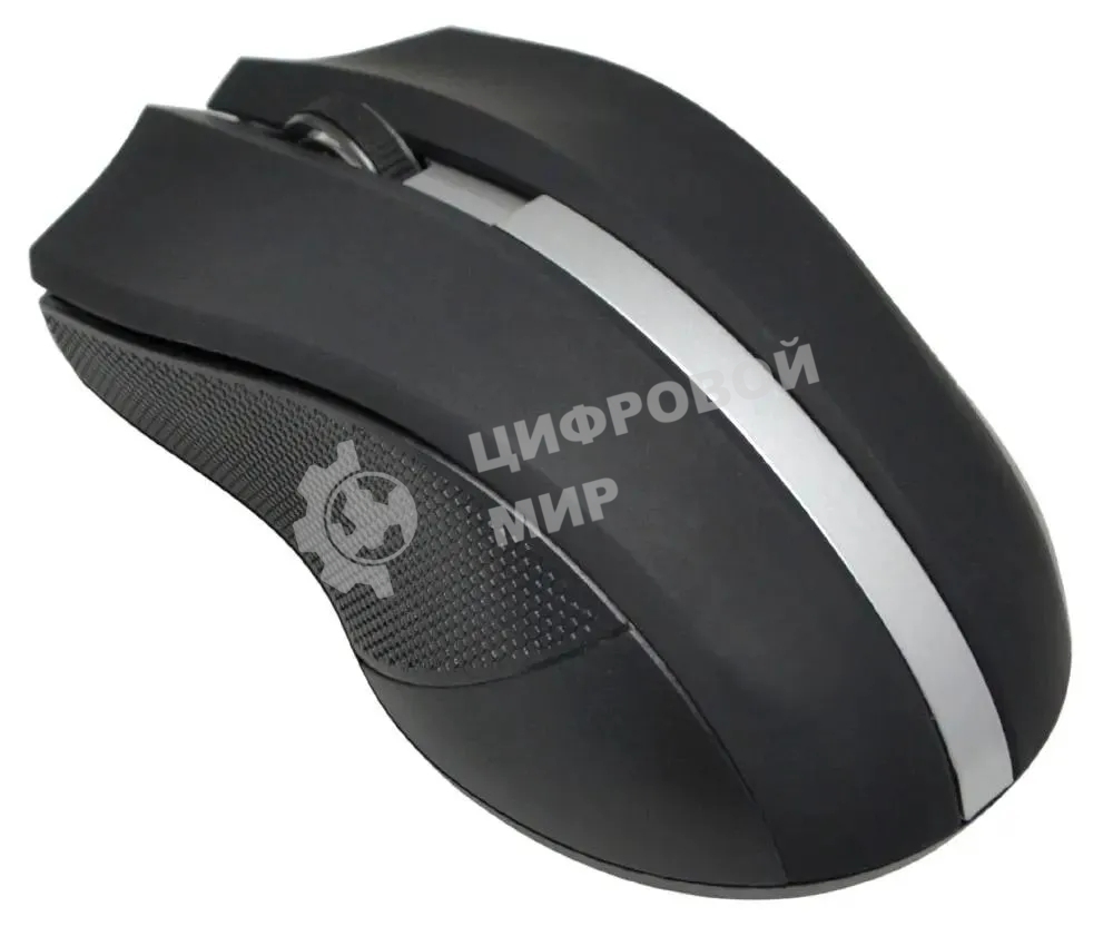 Мышь беспроводная Oklick 615MW черный/серебристый, 1000 dpi, радиоканал, USB, кнопки - 3