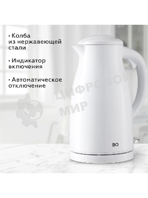 Чайник электрический BQ KT1709S белый. Мощность:1800/Объем:1,5