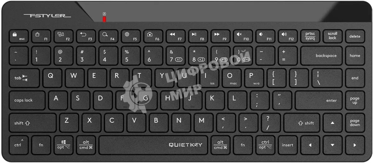 Клавиатура беспроводная A4Tech Fstyler FBK22 AS, USB, Bluetooth/Радиоканал, черный