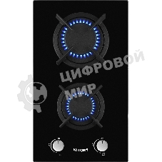 Газовая варочная панель Weissgauff HGG 320 BGR независимая, черный