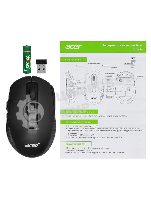 Мышь беспроводная Acer OMR060 черный, 1600 dpi, радиоканал, USB, кнопки - 6