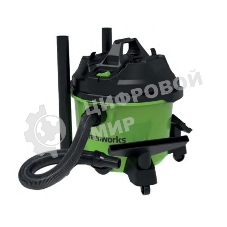 Строительный пылесос GreenWorks G120WDV (4701207) зеленый, 1300 Вт, уборка сухая/влажная, пылесборник контейнер, 34 л