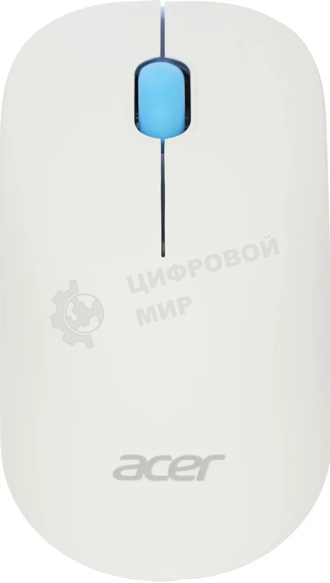 Мышь беспроводная Acer OMR205 белый/голубой, 1200 dpi, радиоканал, USB, кнопки - 3
