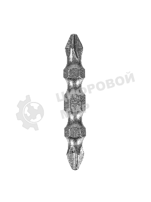 Набор бит Denzel двухстор., PH2-PH2х45 мм, сталь S2, 10 шт.