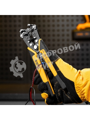 Щипцы для зачистки электропроводов Denzel 0,2-6 мм2, функция обрезания проводов