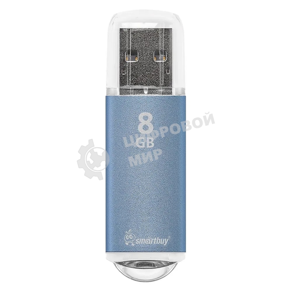Флешка USB Smartbuy V-Cut Blue (SB8GBVC-B), 8Gb, USB 2.0, R/W 15/5, синий