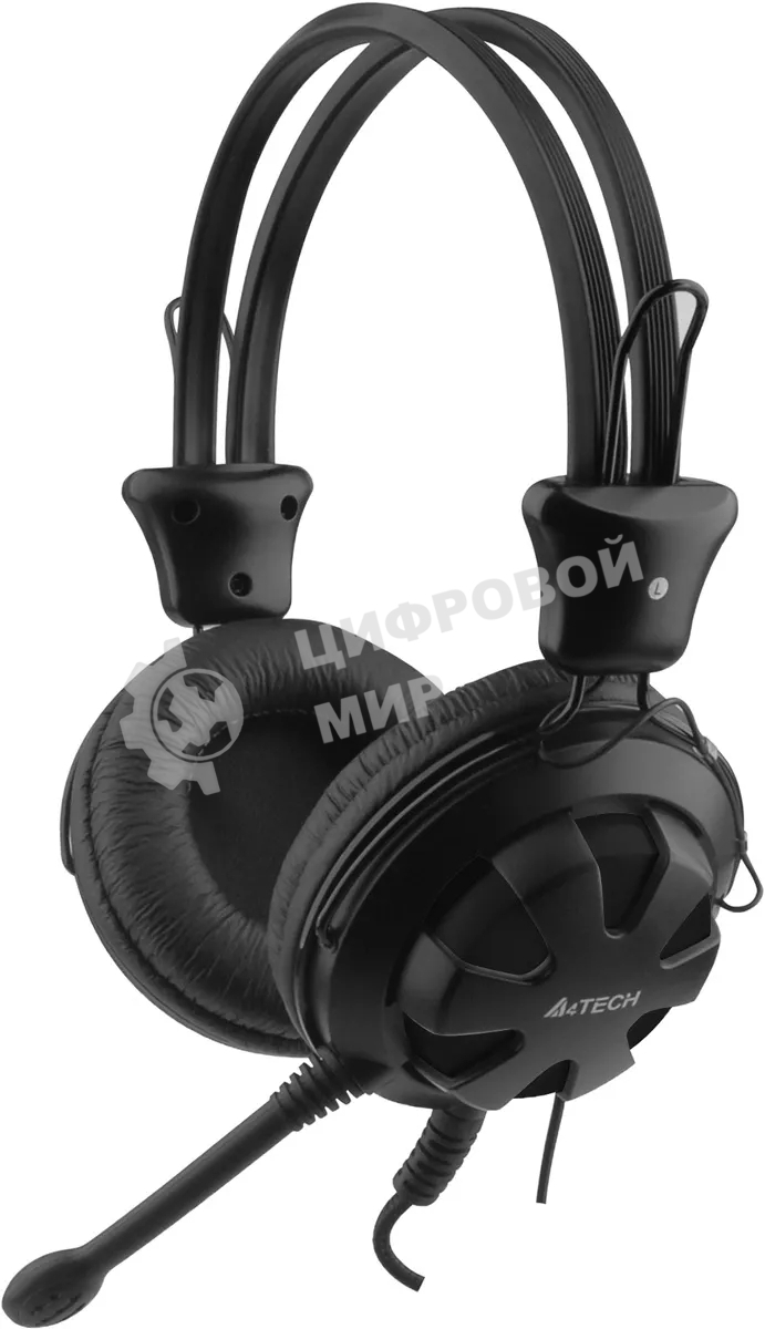 Гарнитура A4Tech HS-28 чёрный, проводная
