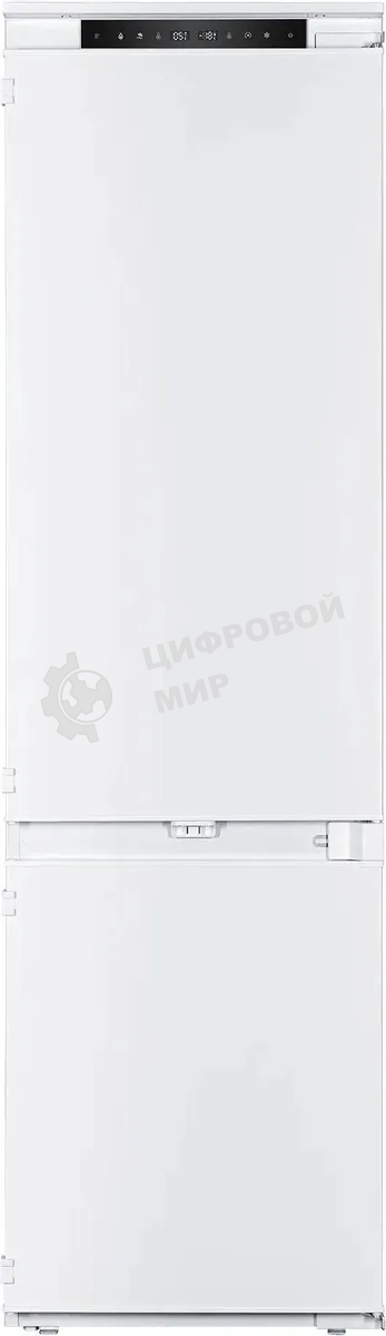 Встраиваемый холодильник Zigmund & Shtain BR 19 X белый двухкамерный 209/64 л морозилка снизу, No Frost