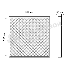Светильник офисный Gauss MiR 35W 3500lm 4000K IP40 595x595x50мм призма с БАП LED