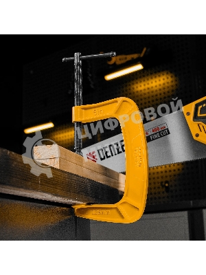 Струбцина Denzel G-образная, усиленная, 125 мм