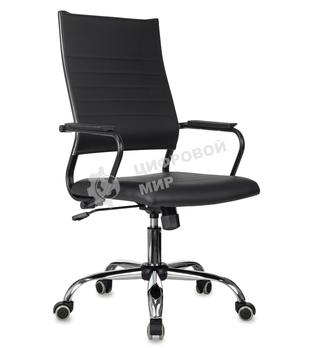 Кресло руководителя Бюрократ CH BALANCE SL Line черный экокожа крестов. металл хром