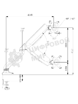 Кронштейн для мониторов ЖК Buro M1 черный 15