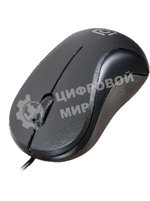 Мышь проводная Oklick 115S черный, 1200 dpi, USB, кнопки - 3