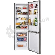 Холодильник Maunfeld MFF176SFSB черный двухкамерный 188/75л морозилка снизу, ручная разморозка