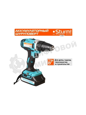 Дрель-шуруповерт Sturm CD3620, 20 В, 2 Ач, 31 Нм, щеточный