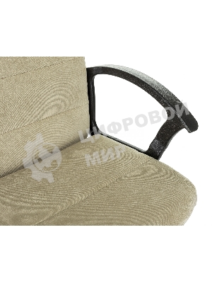 Кресло офисное Бюрократ Triest Fabric песочный Light-21 крестов. металл черный