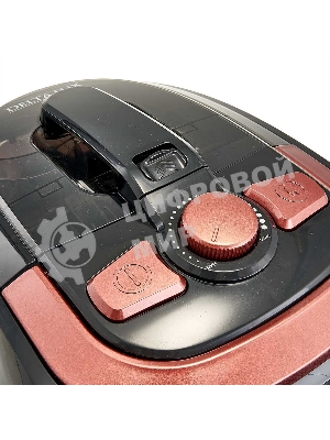 Пылесос Delta LUX DE-3501 СУПЕР-ЦИКЛОН, черный с терракот