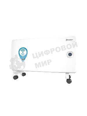 Конвектор электрический Thermex Frame 1500E белый, 1500 Вт, 20 м2, термостат, дисплей, WiFi