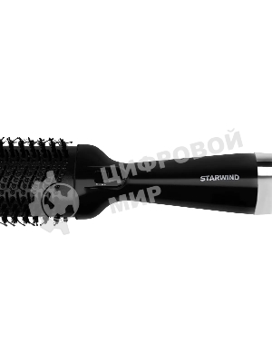 Фен-щётка Starwind SHB 7760 черный/серебристый, 1200 Вт, ионизация