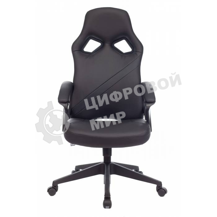 Кресло Zombie DRIVER черный, экокожа, 120 кг, механизм качания