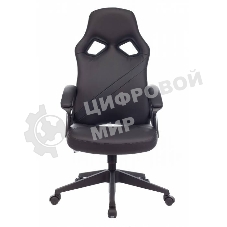 Кресло Zombie DRIVER черный, экокожа, 120 кг, механизм качания