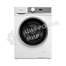 Стирально-сушильная машина Kuppersberg WDM 470 W, High-Tech, отдельностоящая, глубина 52.5 см, загрузка 8 кг, загрузка при сушке 6 кг, 14 программ, 1400 об/мин, инверторный BLDC двигатель, сенсорное/поворотное управление, пар, самодиагностика, дозагрузка белья, отложенный старт, контроль пенообразования, белый/серебристый