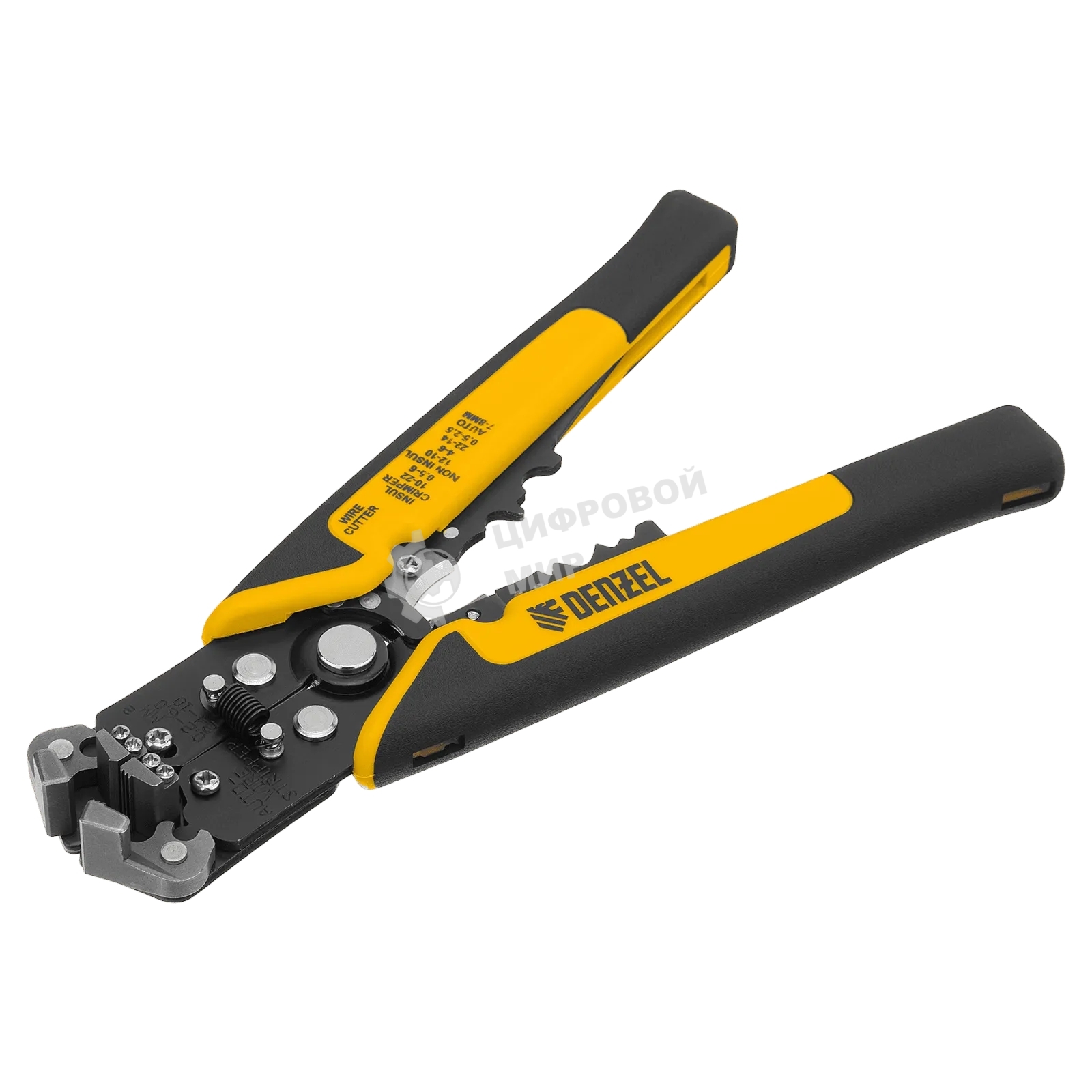 Щипцы для зачистки электропроводов Denzel 0,2-6 мм2, функция обрезания проводов