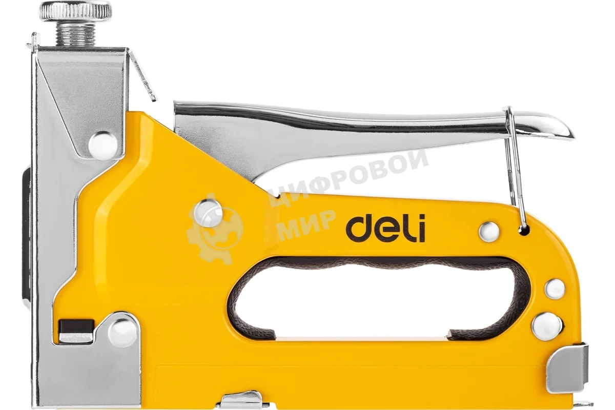 Мебельный степлер Deli DL238104 с набором скоб Набор: 2000шт дверные гвозди. 2000шт Т-гвозди. 2000шт U-гвозди.