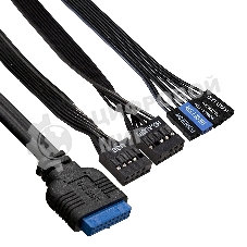 Компьютерный корпус Miditower ExeGate AA-442U2-AA500 (ATX, AA500 8 см, 1*USB+2*USB3.0, аудио, черный)