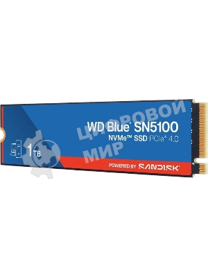 Накопитель SSD WD 1TB M.2 2280 NVMe PCIE 4.0 x4 7100/6700 BLUE SN5100
