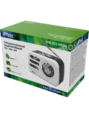 Радиоприемник Ritmix RPR-033 белый