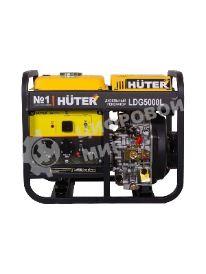 Электрогенератор дизельный Huter LDG 5000L, 3.3 кВт, 82 дБ, 68.7 кг