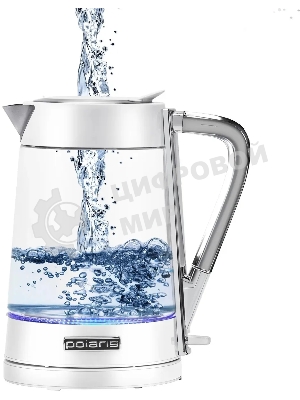 Чайник электрический Polaris PWK 1715 CGL Water Way Pro, Белый