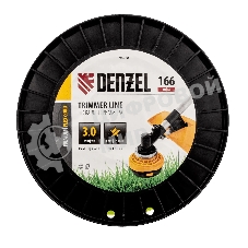 Леска для триммера Denzel звезда, 3,0мм х 166м, на DIN катушке FLEX CORD