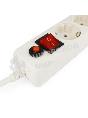 Сетевой фильтр Гарнизон 5 р, 10А, 2xUSB, 1.8 м, ур.защиты 4, белый, пакет