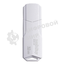 Флешка USB Smartbuy CLUE White (SB32GbCLU-W3), 32Gb, USB 3.0/3.1, R/W 40/25, белый