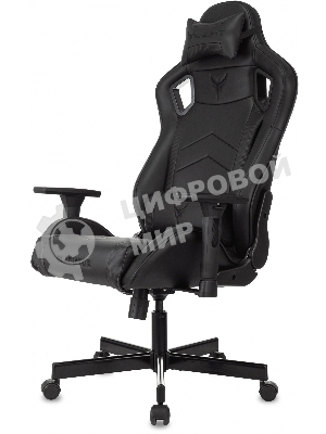 Кресло Knight Gladiator черный, экокожа, 120 кг, механизм качания