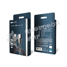 Кабель Rexant 18-7064 USB-A – Type-C, 6А, 66Вт, 1м, в черной нейлоновой оплетке, со световой индикацией